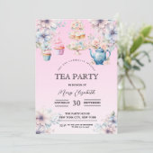 Invitation Tea Party, Invitation Anniversaire (Debout devant)