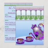 Invitation Tea Party (invitation personnalisée) (Devant / Derrière)