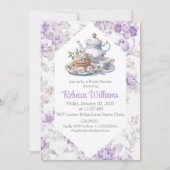 Invitation Tea Party Lavender Garden Fête des mariées florale (Devant)