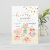 Invitation Tea Party Love brasse la Fête des mariées (Debout devant)