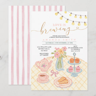 Invitation Tea Party Love brasse la Fête des mariées