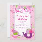 Invitation Tea Party ou Tea Party Invitation pour (Devant)
