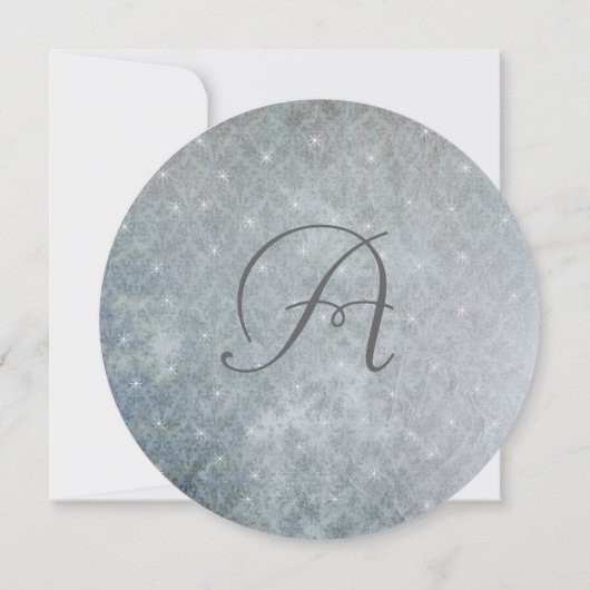 Invitation Tea Party Peacock en argent Art nouveau (Dos)