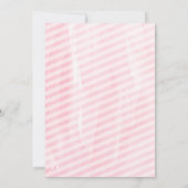 Invitation Tea Party pour bébés roses Aquarelle (Dos)