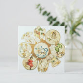 Invitation Tea Party pour enfants Vintage (Debout devant)