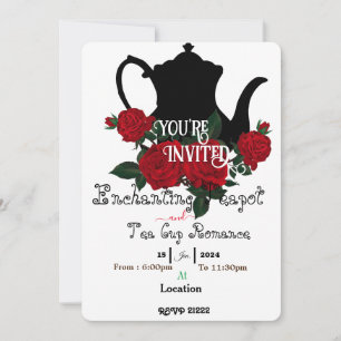 Invitation Tea party romantique