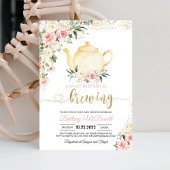 Invitation Tea Party rose Floral Baby shower fille