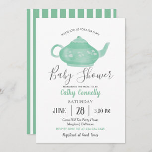 Invitation Tea Party Shabby Chic Baby shower