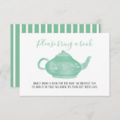 Invitation Tea Party Shabby Chic Baby shower | Apportez Un Li (Devant / Derrière)