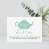 Invitation Tea Party Shabby Chic Baby shower | MERCI (Debout devant)