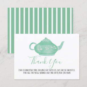 Invitation Tea Party Shabby Chic Baby shower MERCI