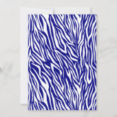 Invitation Tea party théière, marine zèbre imprimer douche nu (Dos)