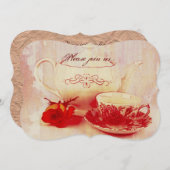 Invitation Tea party victorien classique (Devant / Derrière)