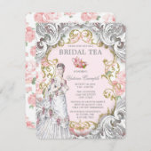 Invitation Tea Party victorienne vintage (Devant / Derrière)