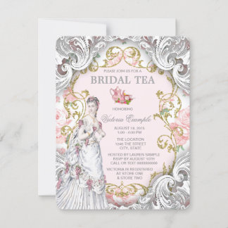 Invitation Tea Party victorienne vintage