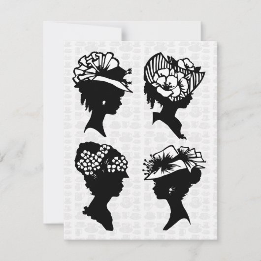 Invitation Tea Party vintage (Devant)