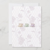 Invitation Tea-Rex Dinosaur Anniversaire Tea Party (Dos)