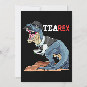 Invitation Tea Rex Funny TRex Dinosaur Cute Kawaii Dino Tea P