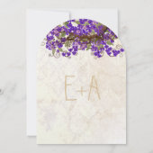 Invitation Tea Stain pourpre et vert cerise (Dos)