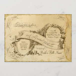 Invitation Tea Strait Vintage Mariage 1 - Fête des mariées