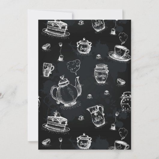 Invitation Tea Time Black (Devant)