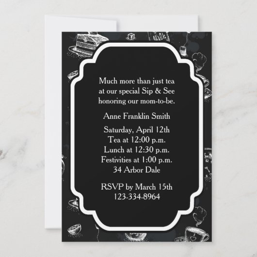 Invitation Tea Time Black (Dos)