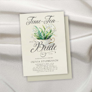 Invitation Tea Time Lily of Valley Elégante Fête des mariées