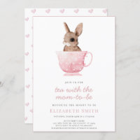 Tea Time Party Cute Bunny Baby shower fille rose