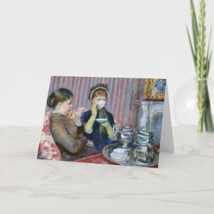 Invitation Tea Time Rassembler Mary Cassatt Art Anniversaire