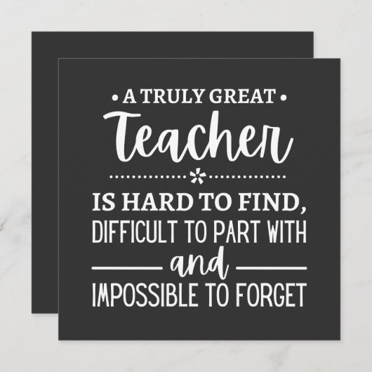 Invitation Teacher (Devant / Derrière)