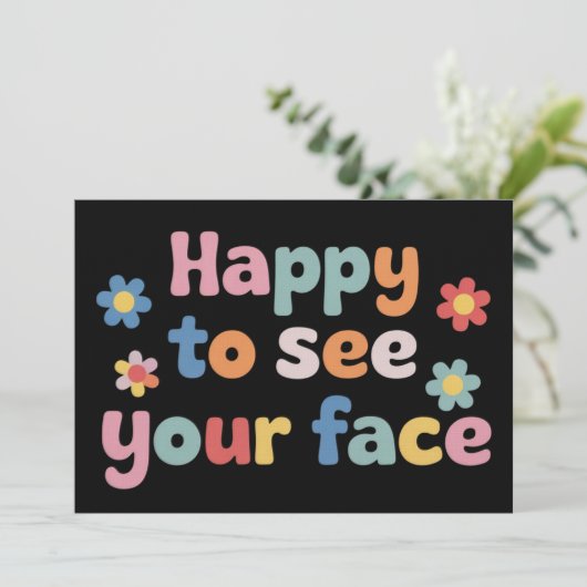 Invitation Teacher Happy to See Your Face Back To School (Debout devant)