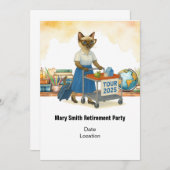 Invitation Teacher  retirement 2025 for cat lovers (Devant / Derrière)