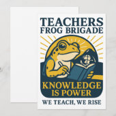 Invitation Teachers Frog Brigade – Knowledge Is Power (Devant / Derrière)