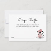 Invitation Teacup & Flowers Baby shower Déchets Raffle Ticket (Devant)