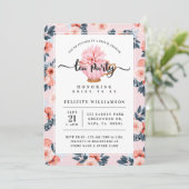 Invitation Teacup Rose Tea Party Bridal Show (Debout devant)