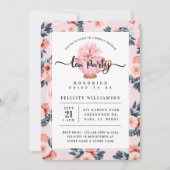Invitation Teacup Rose Tea Party Bridal Show (Devant)
