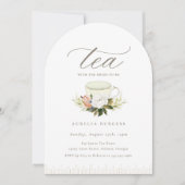 Invitation Teacup vintage Floral Tea Party (Devant)