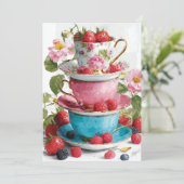 Invitation Teacup Whimsy | Charme joueur (Debout devant)