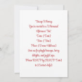 Invitation Teacup Whimsy | Charme joueur (Dos)