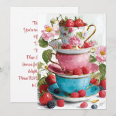Invitation Teacup Whimsy | Charme joueur (Devant / Derrière)