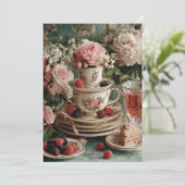 Invitation Teacup Whimsy | Tea Party Fun (Debout devant)