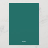 Invitation Teal Abstract Floral Romance Wedding (Dos)