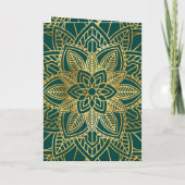 Invitation Teal and Gold Ethnic Mandala Indian Wedding (Dos)