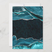 Invitation Teal and Silver Glitter Agate Wedding (Dos)