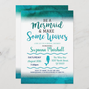 Invitation Teal Bachelorette de Fête de la mariée