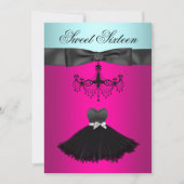 Invitation Teal Blue Chandelier (Devant)