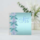 Invitation Teal Blue White Snowflake (Debout devant)