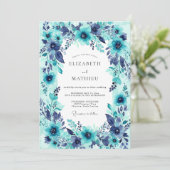 Invitation Teal Bountiful Summer Wedding (Debout devant)