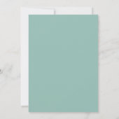 Invitation Teal Coral Painterly Flora Wedding (Dos)