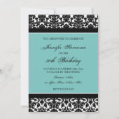 Invitation Teal Damask (Dos)